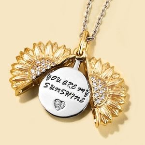 Sunflower necklace "You are my Sunshine" Charmed Aroma